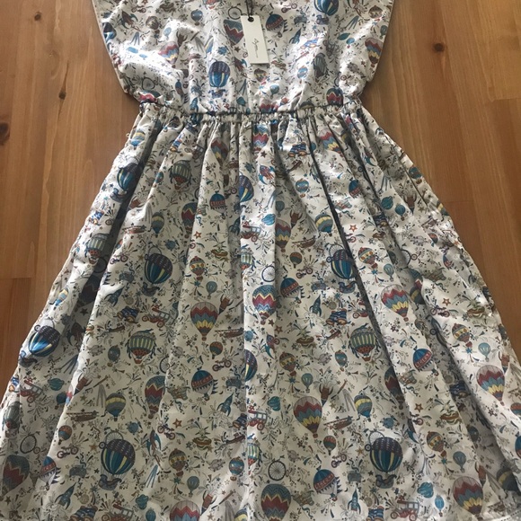 bijou sauvage Other - Bijou Sauvage Girls White Hot Air Balloon Print Cotton Dress NWT